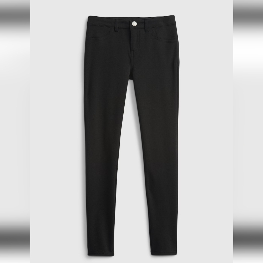 GAP KIDS UNIFORM PONTE PANTS GIRL'S SIZE 14 FULL LENGTH BLACK